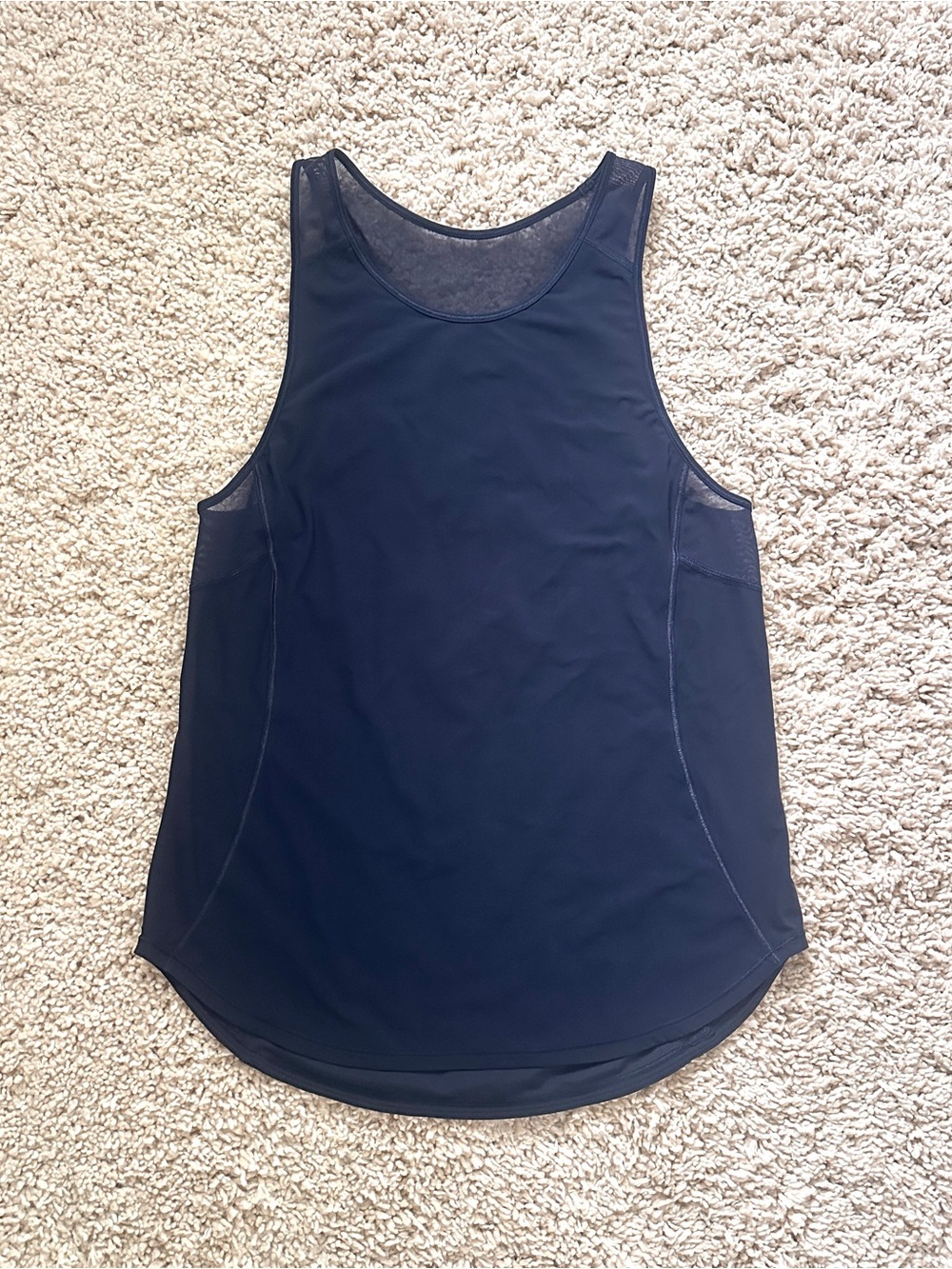 LULULEMON Sculpt Tank Night Tide Blue Mesh Sleeveless Workout Tank Top 6